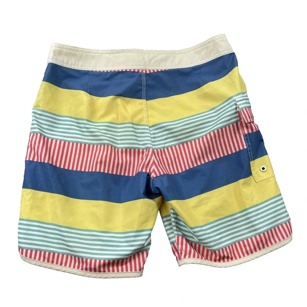 RVCA Shorts Mens 31 Performance Board Drawstring Stretch Swim‎ Hybrid Striped